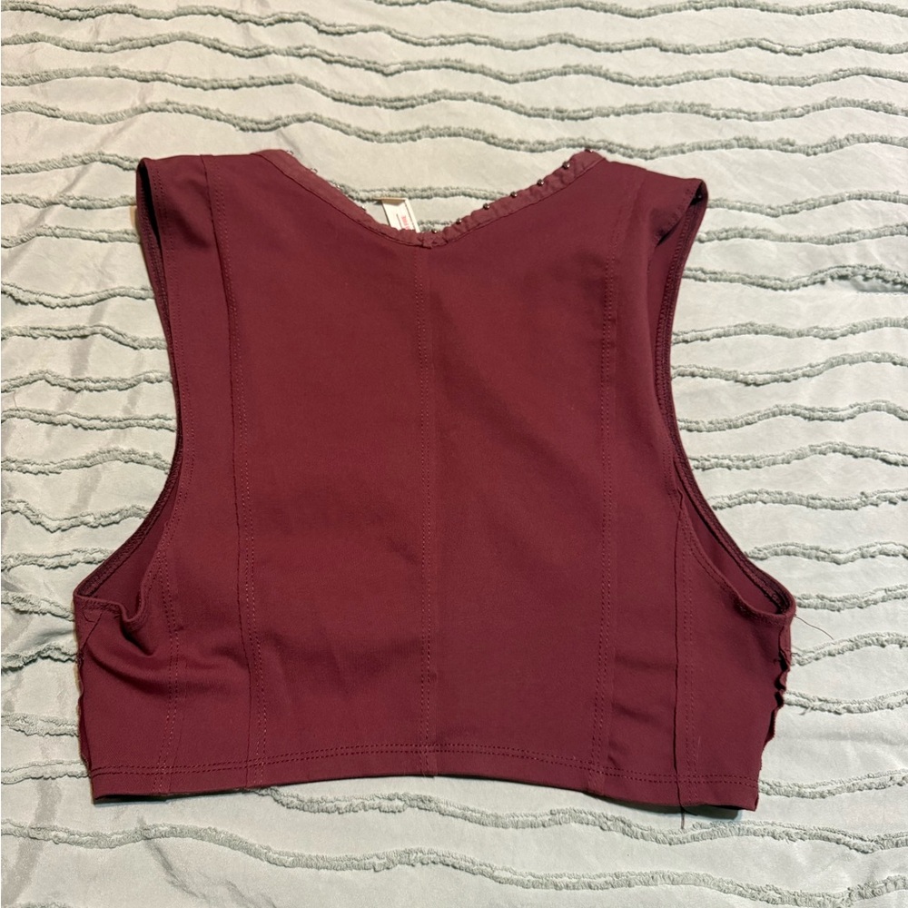 Free People Burgundy Sleeveless Top - Picture 3 of 3